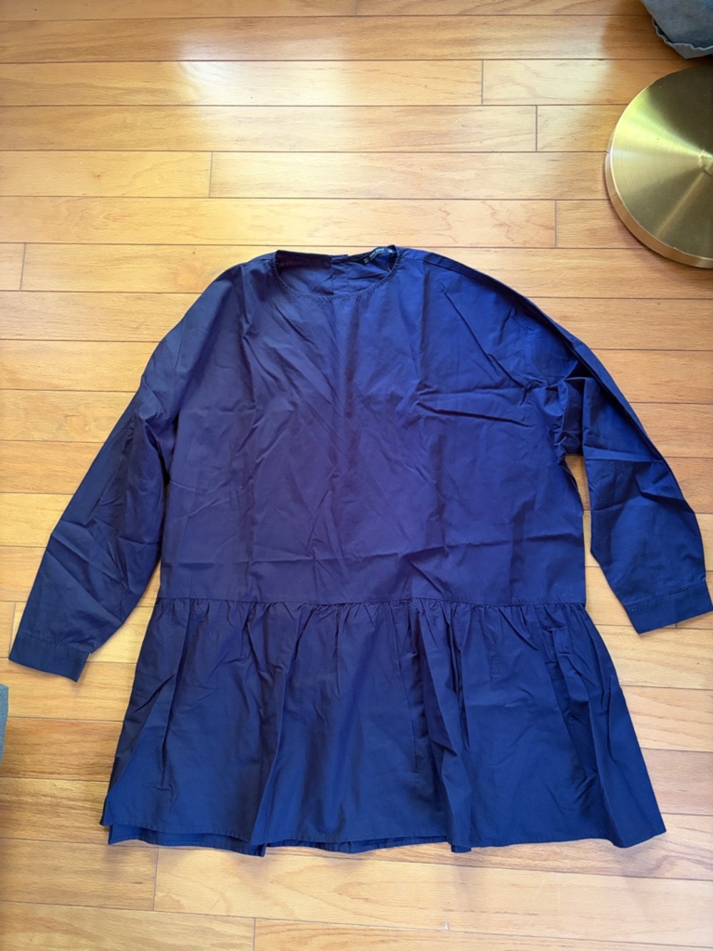 Zara Basic Navy poplin dress